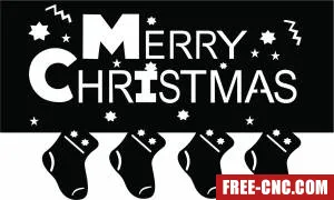 Merry christmas wall sign key holder - free dxf download