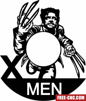 Wall wolverine clock - free dxf download