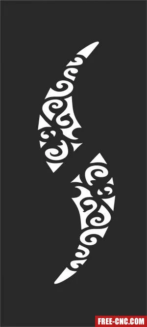 Pattern decorative door decorative pattern - Free dxf for laser cutting and plasma