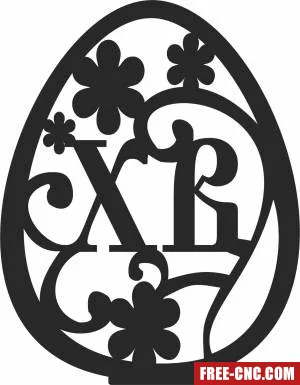 Easter egg clipart - Free dxf files ready to cut