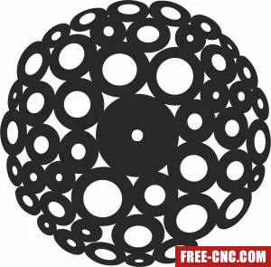 Circles wall vinyl clock - Free dxf for laser cutting and plasma