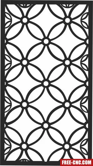 Screen pattern wall decorative screen - Free dxf files ready to cut