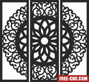 Mandala wall decor panels - Download free dxf for cnc plasma cutting