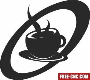 Coffee cup wall decor - Free dxf download