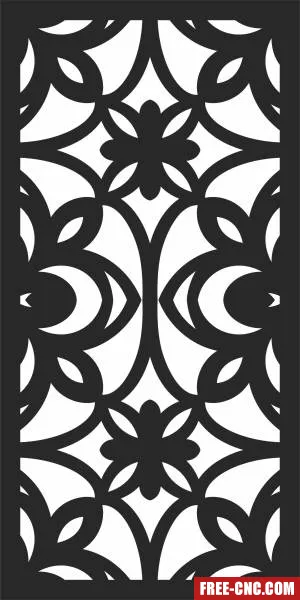 Door pattern wall screen - Free dxf download Door pattern wall screen - Free dxf download