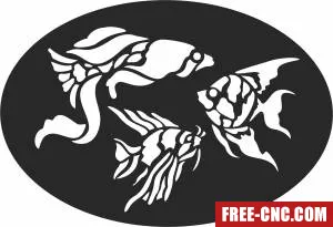 Fish wall decor - Free dxf download