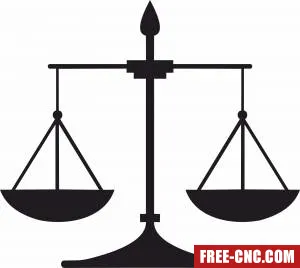 Measuring balance scales justice judge symbol - Download free dxf for cnc plasma cutting