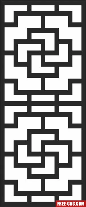 Pattern door wall decorative pattern - Free dxf for laser cutting and plasma