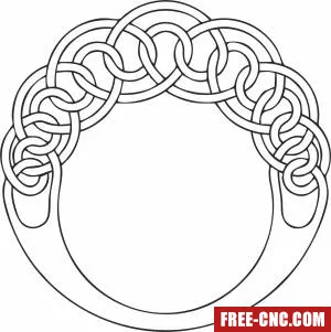 Knot pattern circle cliparts - Free dxf for laser cutting and plasma