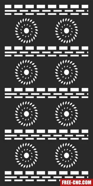 Pattern decorative door screen wall door - Download free dxf for cnc plasma cutting