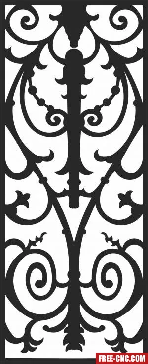 Screen door pattern door decorative door pattern - Free dxf files ready to cut