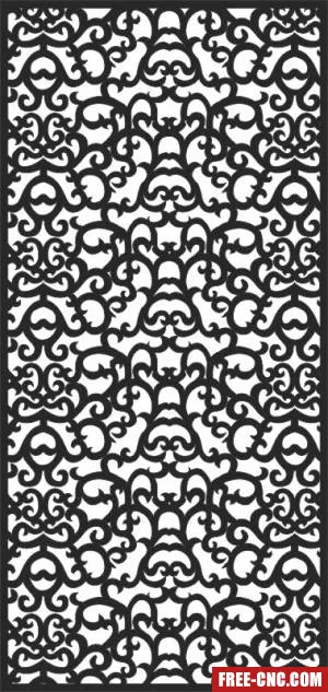 Decorative panels for doors wall screen pattern - free dxf download