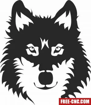 Husky dog clipart - Free dxf download