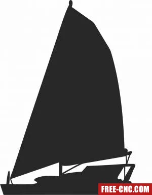 Sailboat sailing ship - Free dxf for laser cutting and plasma