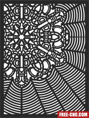 Screen wall decorative pattern door - Free dxf files ready to cut
