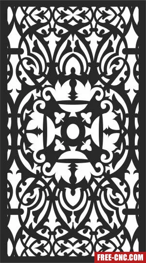 Wall decorative pattern decorative pattern decorative - Free dxf for laser cutting and plasma