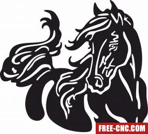 Horse clipart - Free dxf files ready to cut