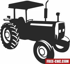 Tractor clipart silhouette - Download free dxf for cnc plasma cutting