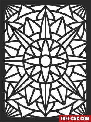 Decorative wall pattern screen - Free dxf files ready to cut