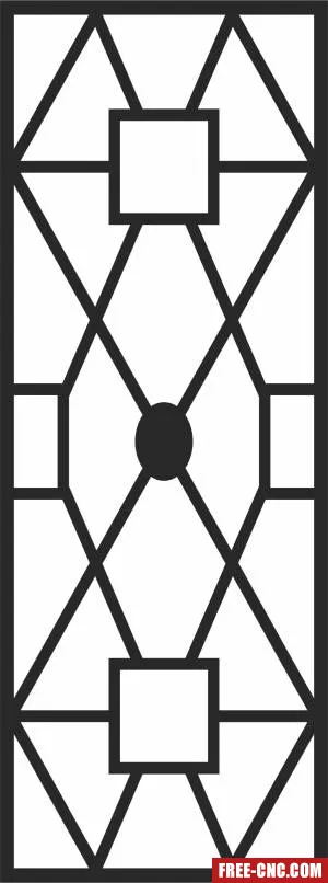 Screen wall door pattern - Free dxf for laser cutting and plasma