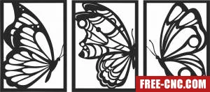 Butterfly canvas wall decor - Free dxf files ready to cut