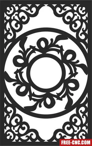 Door wall wall decorative screen pattern - Free dxf files ready to cut