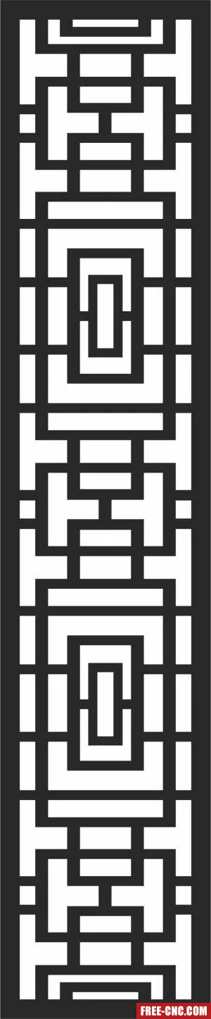 Door wall pattern screen pattern door pattern - Free dxf download
