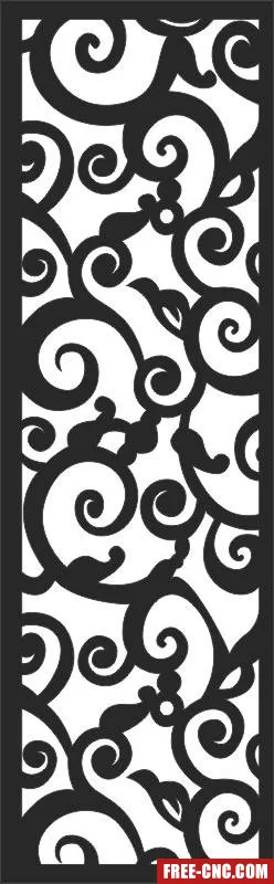 Decorative panels for doors wall screen pattern - free dxf download