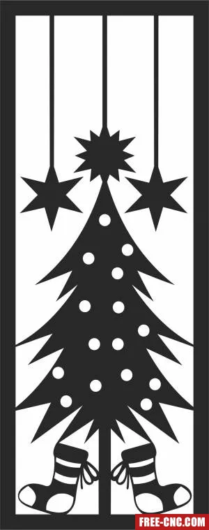 Christmas tree wall decor - Free dxf files ready to cut