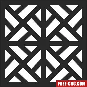 Pattern door wall screen decorative - Free dxf download