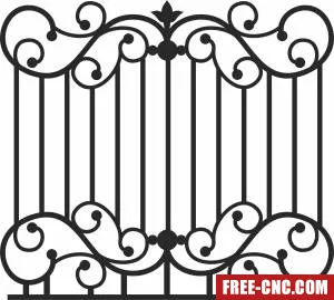 Wrought gate door fence - Free dxf for laser cutting and plasma