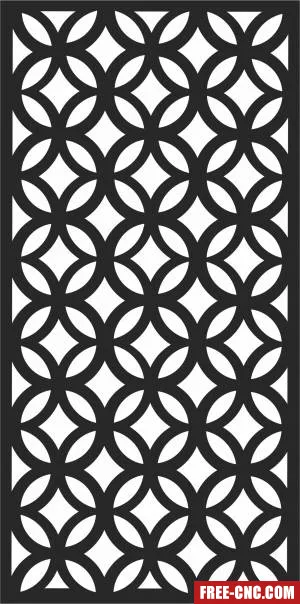 Door screen pattern wall decorative - Free dxf for laser cutting and plasma