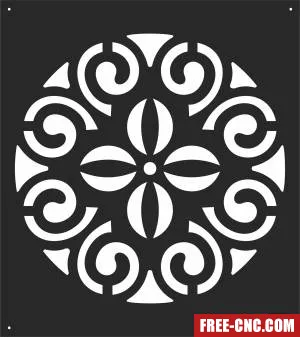 Door screen decorative door - Free dxf files ready to cut