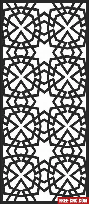 Door wall screen - Free dxf files ready to cut