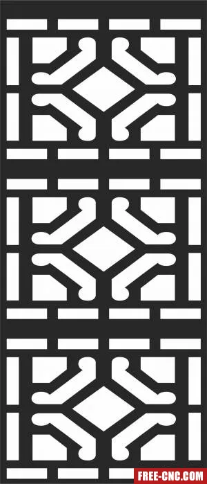 Wall screen wall door screen - Free dxf for laser cutting and plasma