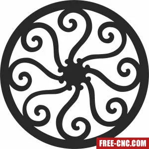 Mandala door wall decorative pattern screen decorative - Download free dxf for cnc plasma cutting