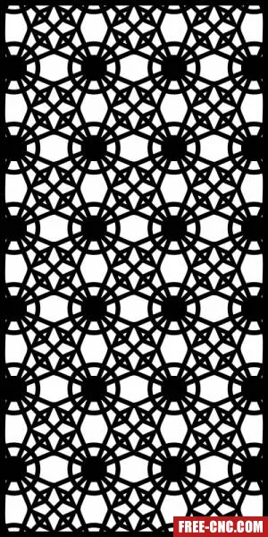 Decorative panel wall separator door pattern - free dxf download