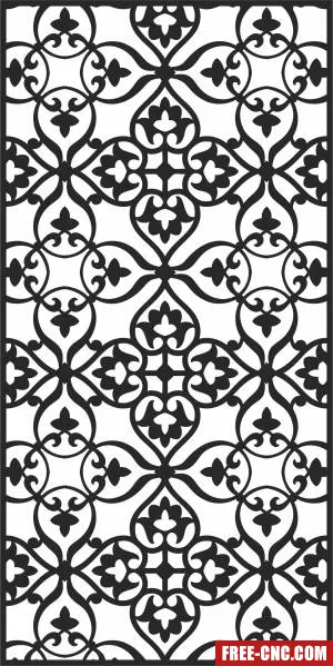 Wall pattern door pattern wall - Free dxf files ready to cut