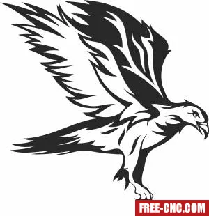 Eagle clipart - Free dxf for laser cutting and plasma