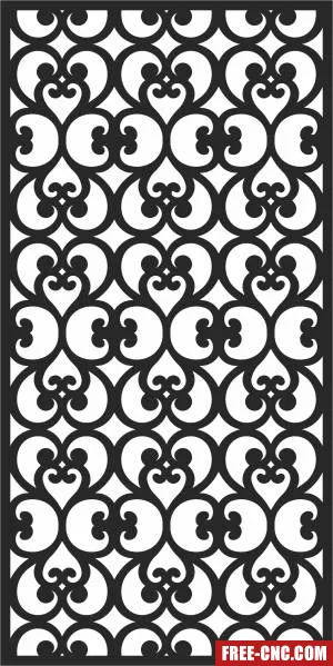 Wall pattern wall pattern decorative door - Download free dxf for cnc plasma cutting