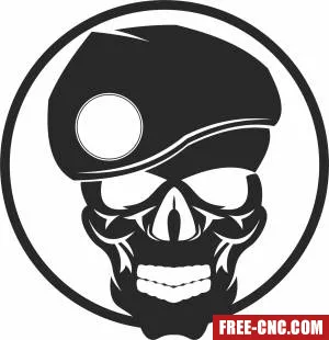 Skull army - Free dxf for laser cutting and plasma