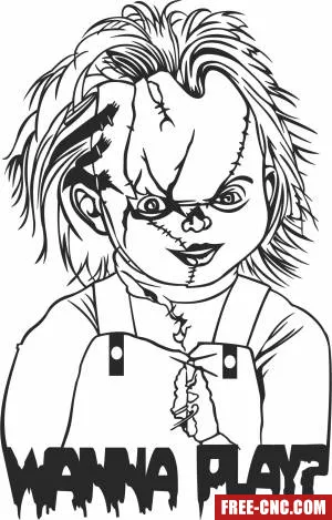 Chucky wanna play art - Download free dxf for cnc plasma cutting