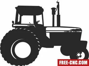 Vintage tractor retro cliparts - Free dxf download