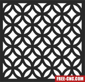 Decorative door wall decorative wall - Free dxf files ready to cut