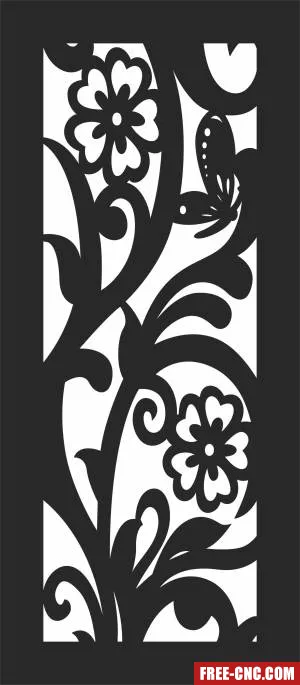 Wall door decorative pattern decorative pattern - Free dxf for laser cutting and plasma