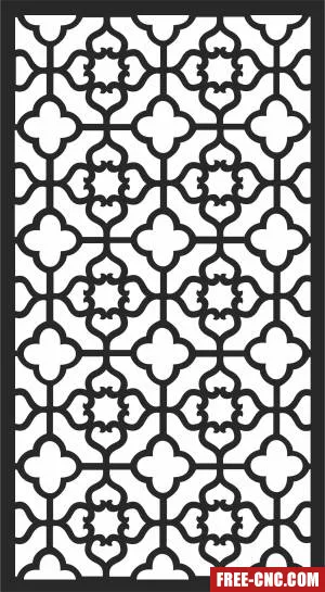 Wall pattern decorative screen pattern - Free dxf files ready to cut