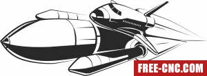 Space shuttle clipart - Free dxf download