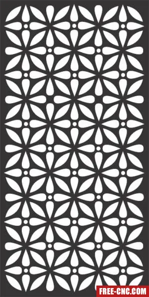 Decorative panel wall separator door pattern - free dxf download