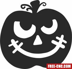 Scary pumpkin for halloween - Free dxf files ready to cut