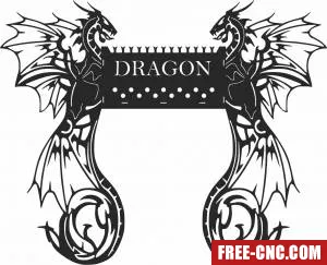 Dragon wall decor - Free dxf files ready to cut